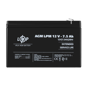 Аккумулятор LogicPower AGM LPM 12V 7.5Ah