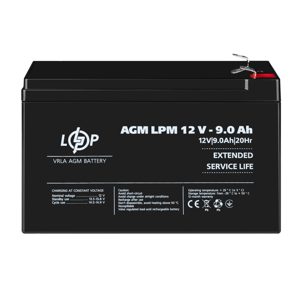 Аккумулятор AGM LPM 12V – 9 Ah