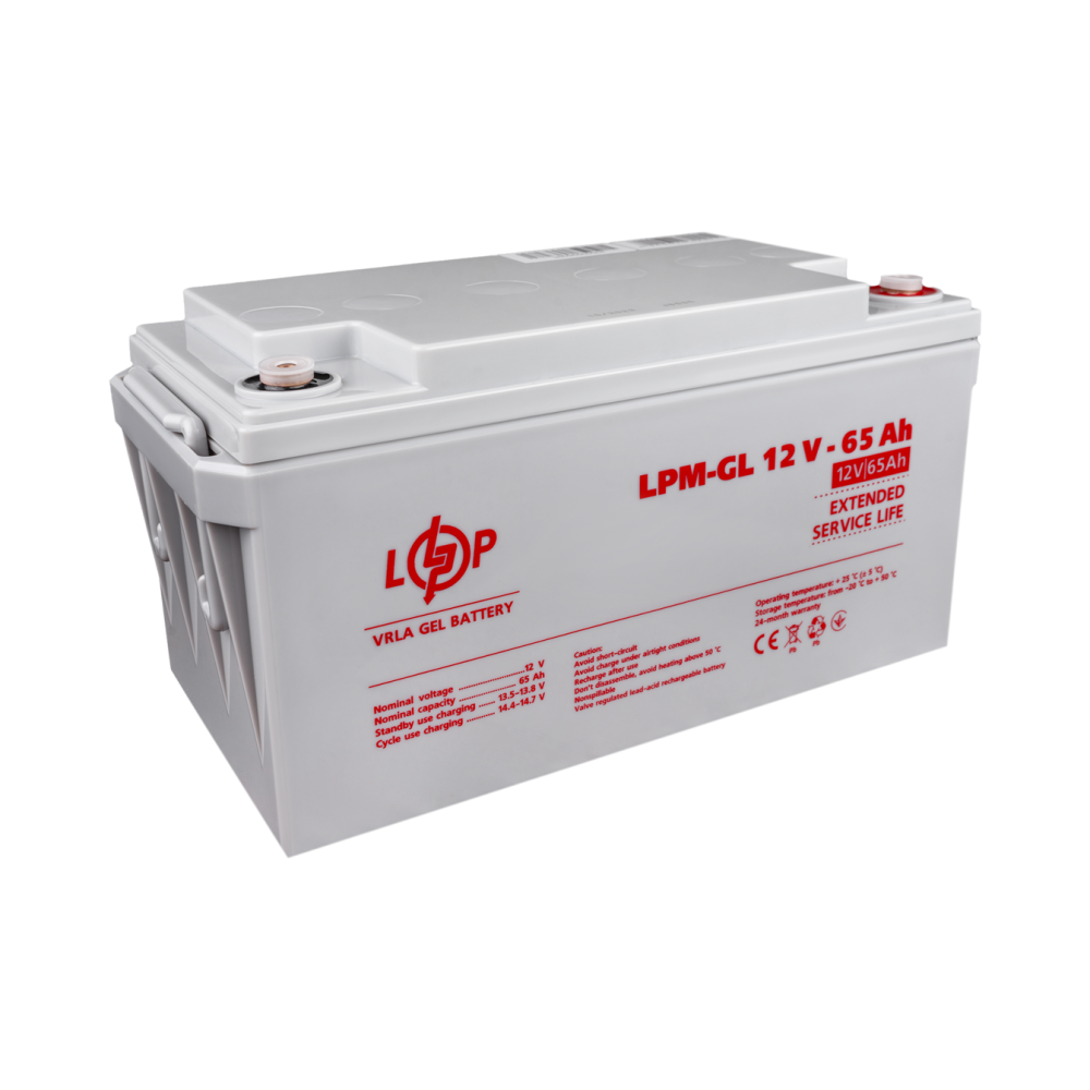 Акумулятор гелевий LogicPower LPM-GL 12V - 65 Ah