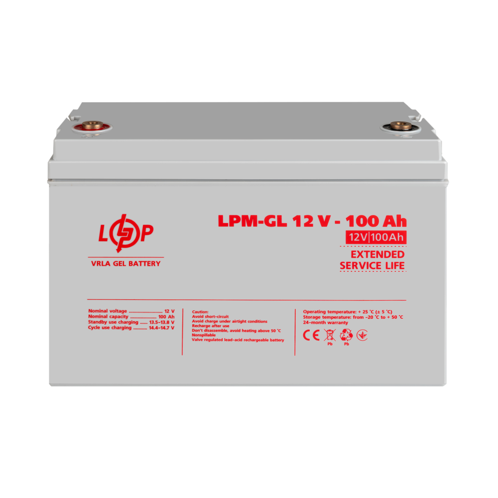 Аккумулятор гелевый LogicPower LPM-GL 12V - 100 Ah