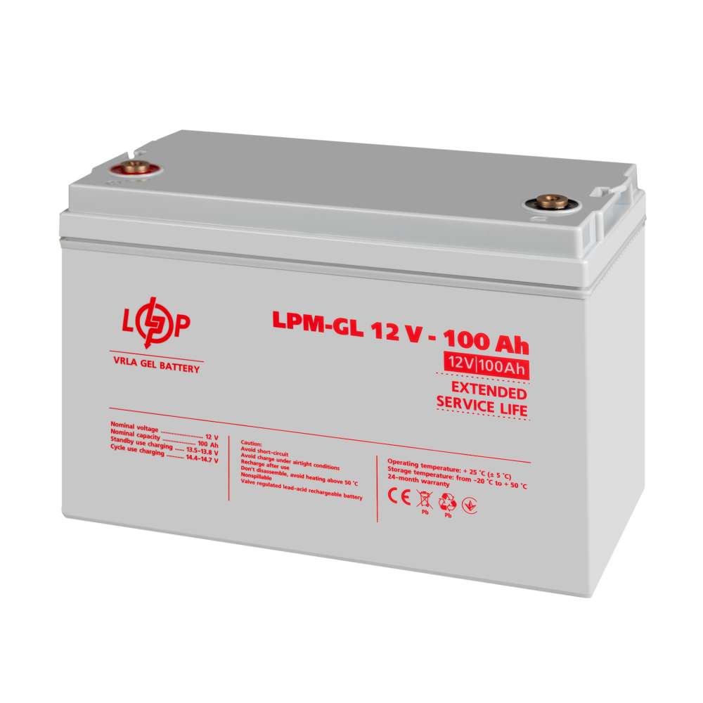 Аккумулятор гелевый LogicPower LPM-GL 12V - 100 Ah