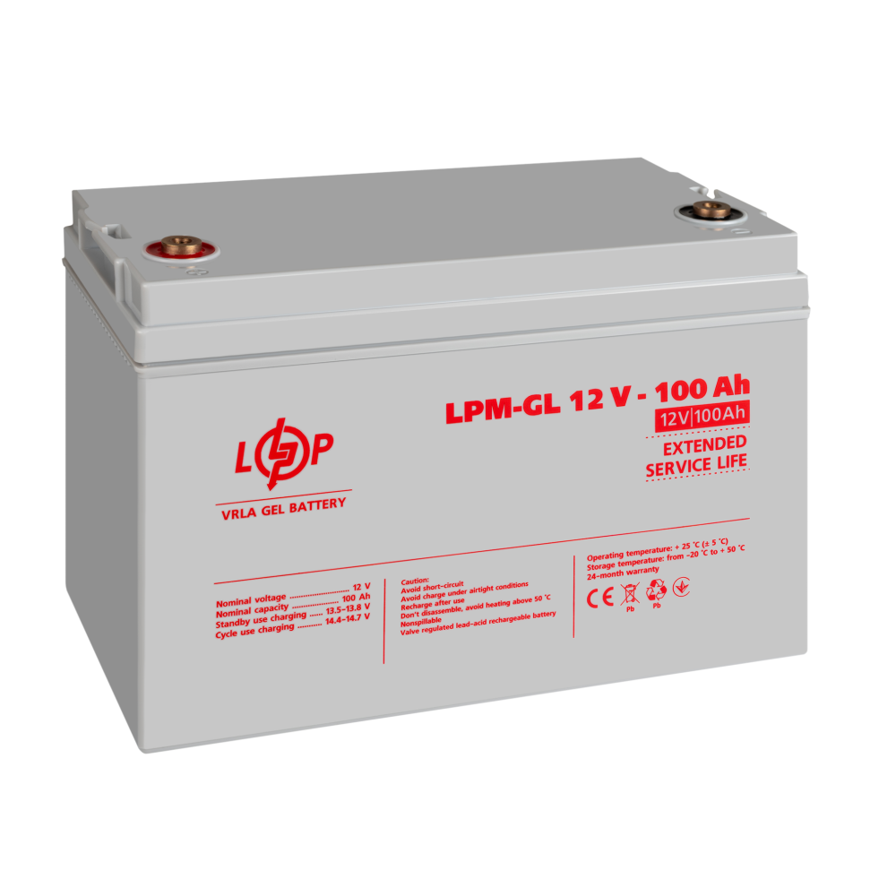 Аккумулятор гелевый LogicPower LPM-GL 12V - 100 Ah