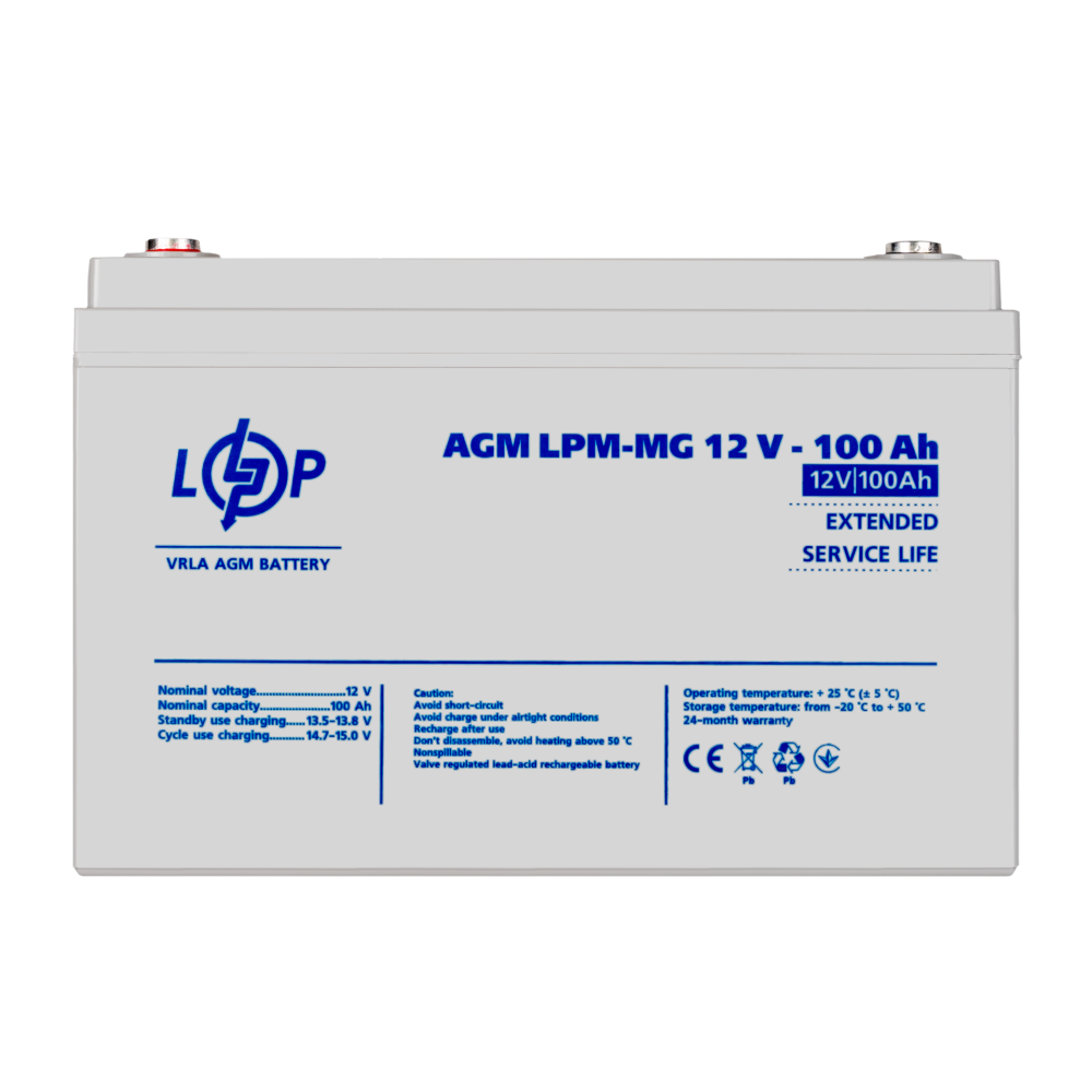 Мультигелевый аккумулятор LogicPower LPM-MG 12 В — 100 Ач