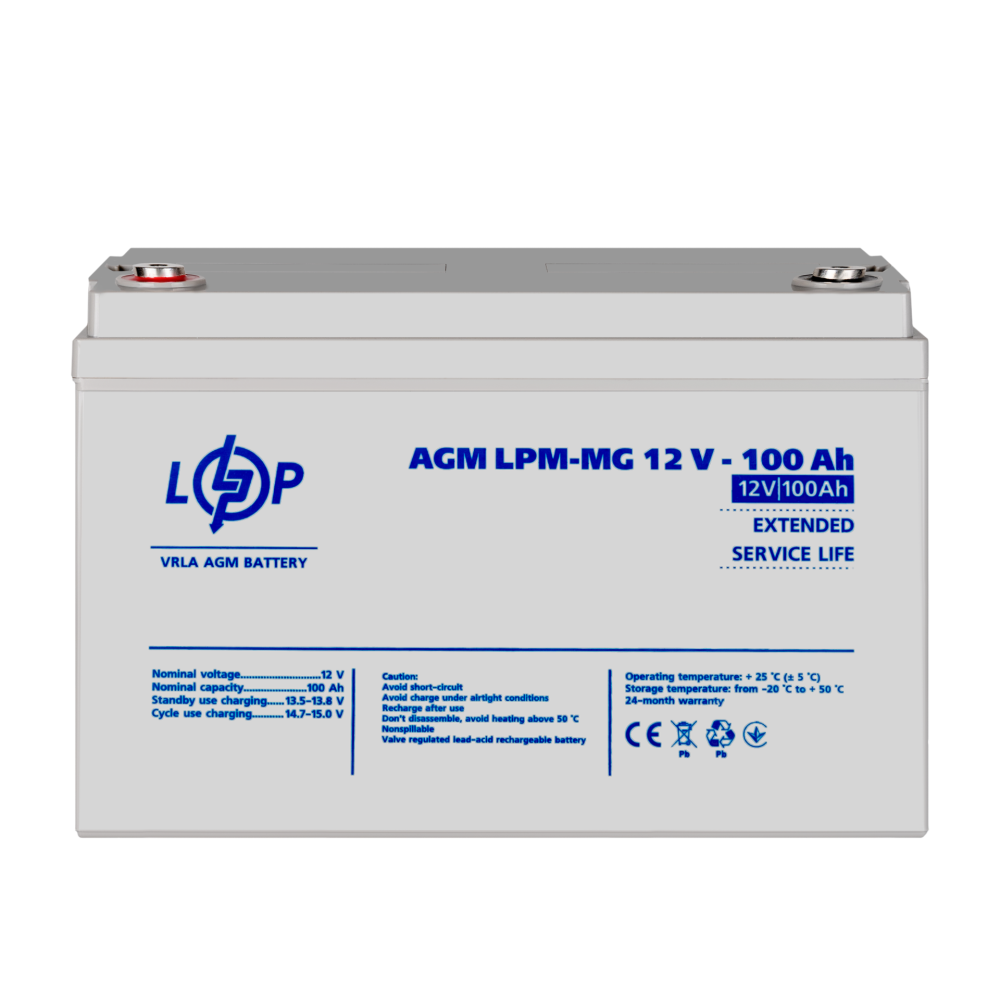 Мультигелевый аккумулятор LogicPower LPM-MG 12 В — 100 Ач
