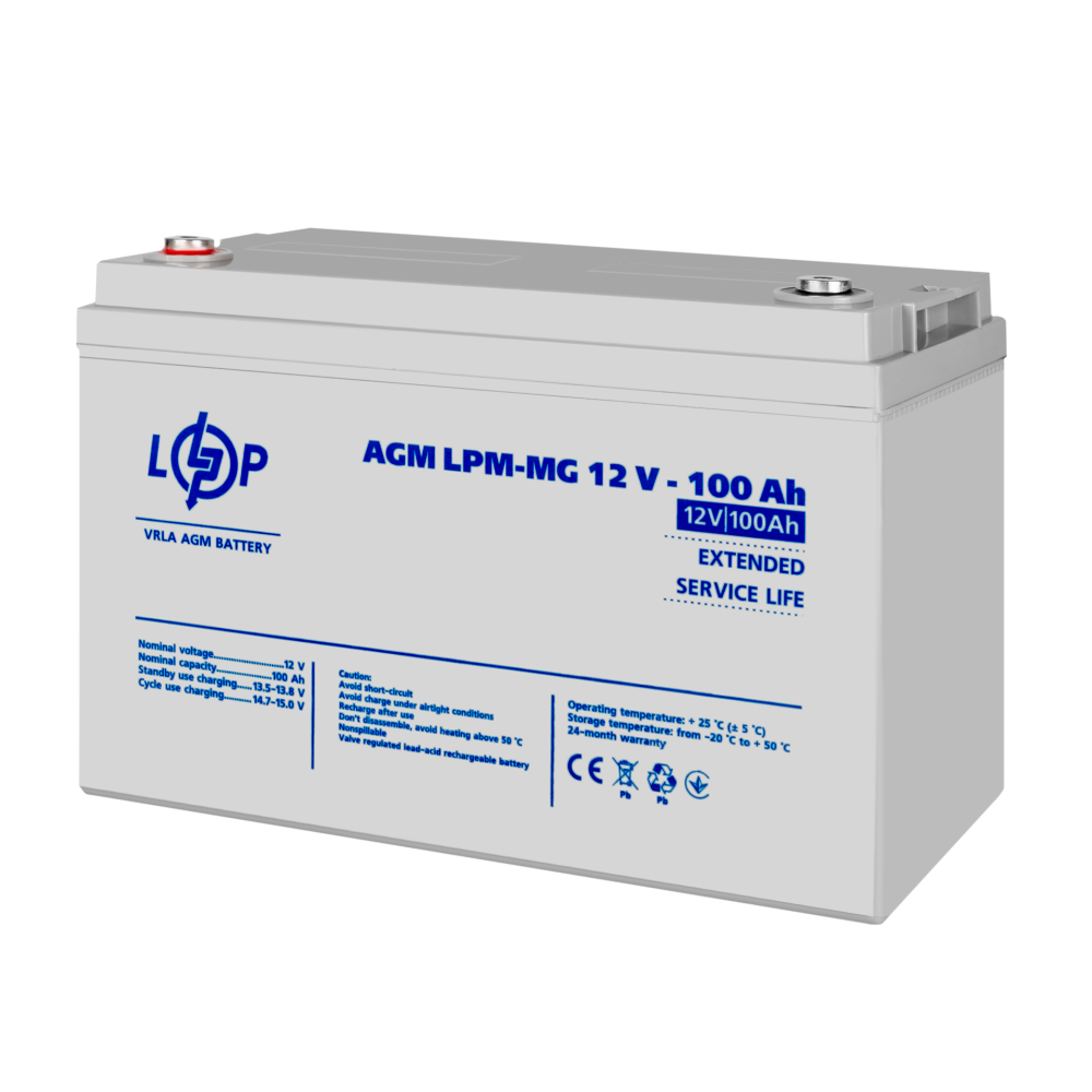 Мультигелевый аккумулятор LogicPower LPM-MG 12 В — 100 Ач