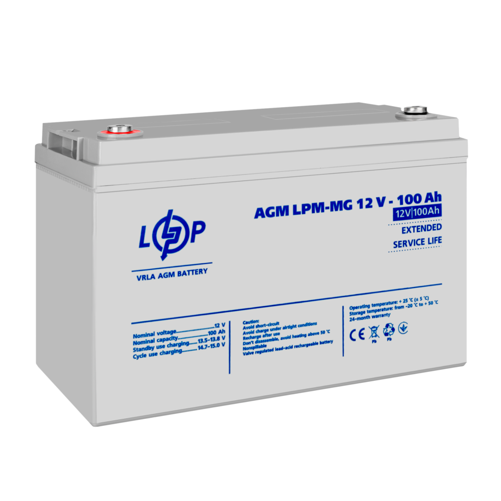 Мультигелевый аккумулятор LogicPower LPM-MG 12 В — 100 Ач