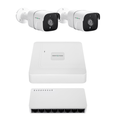 Комплект видеонаблюдения GreenVision GV-IP-K-W97/2 4MP на 2 камеры