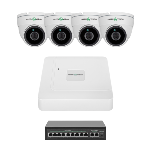 Комплект видеонаблюдения GreenVision GV-IP-K-W98/4 4MP на 4 камеры
