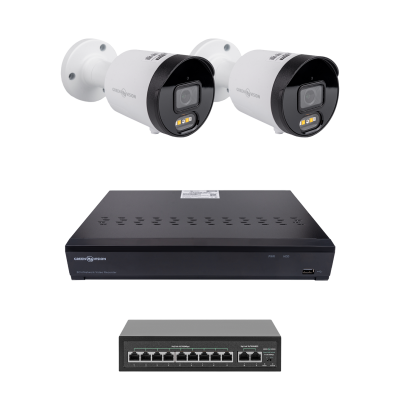 Комплект відеоспостереження Green Vision GV-IP-K-W102/2 4MP (Ultra AI) на 2 камери 