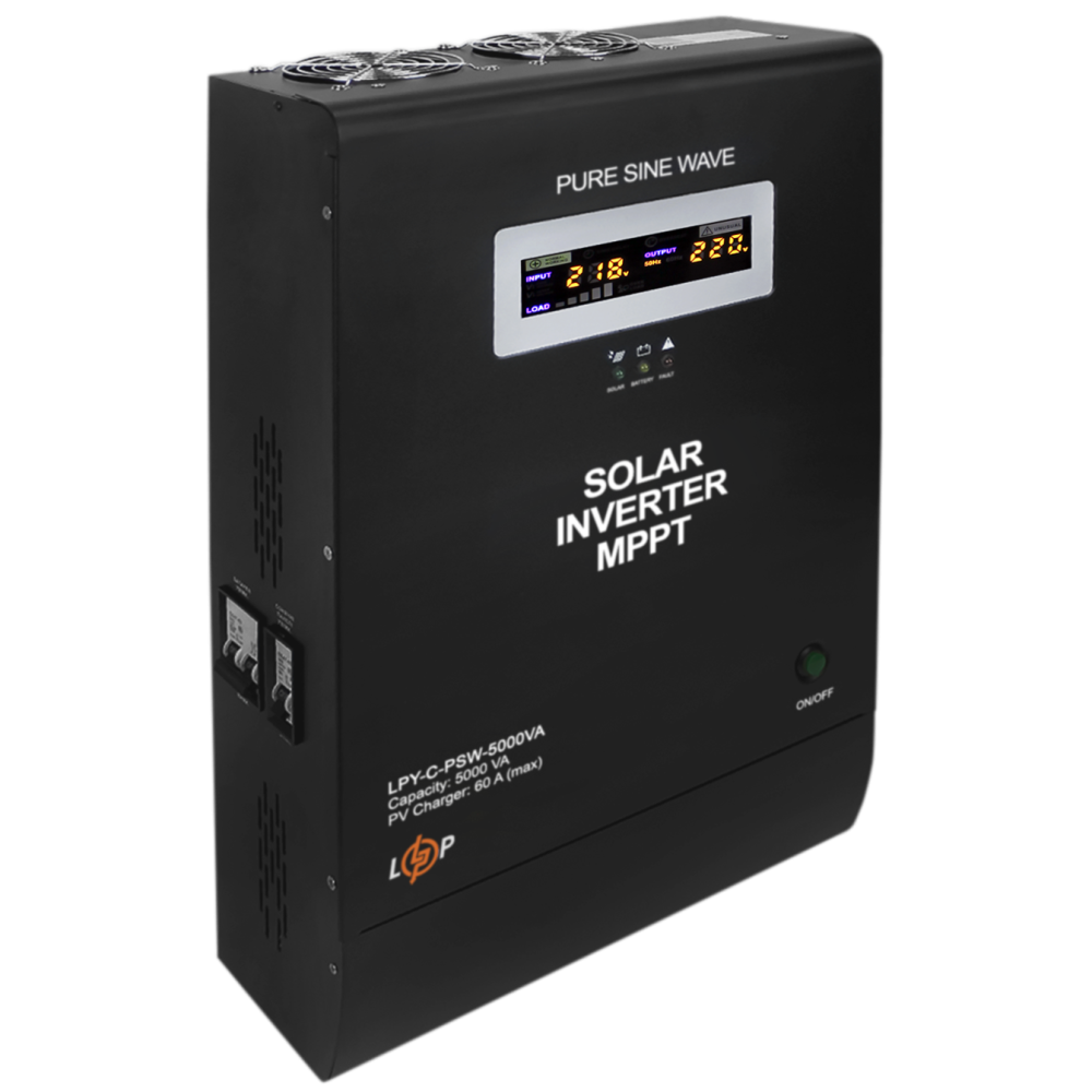 Сонячний інвертор LogicPower LPY-C-PSW-5000VA (3500W) із МРРТ контролером і правильною синусоїдою