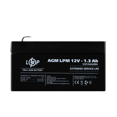 Акумуляторна батарея LogicPower AGM LPM 12V 1.3Ah