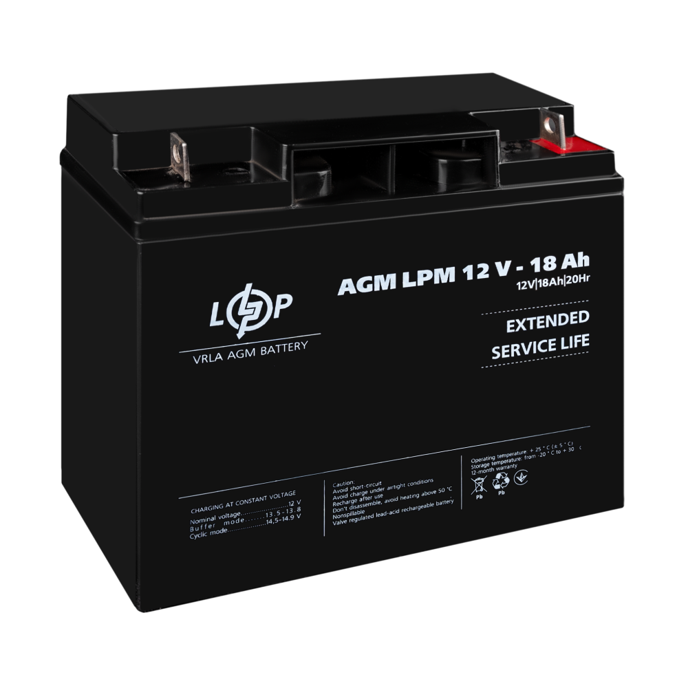 Акумулятор AGM LPM 12V - 18 Ah
