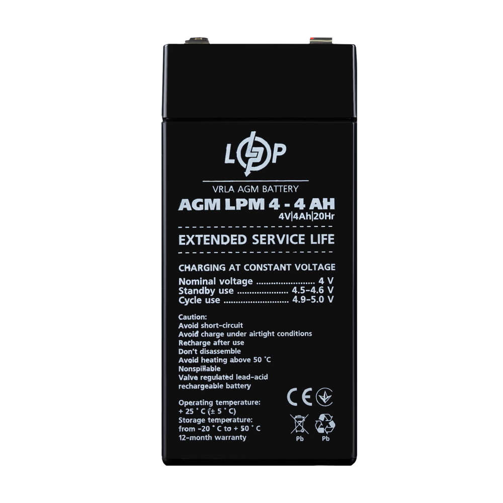 Аккумулятор AGM LPM 4V - 4 Ah