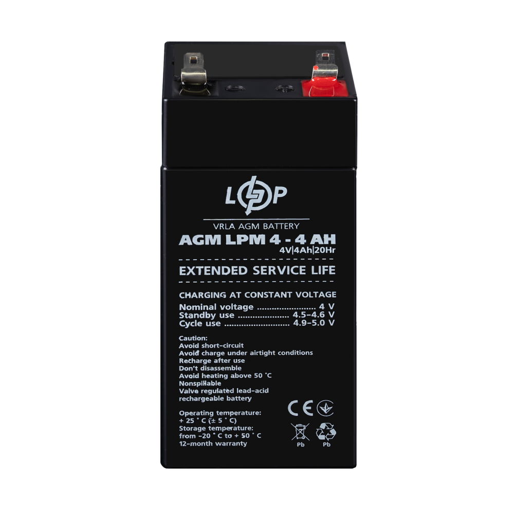 Аккумулятор AGM LPM 4V - 4 Ah