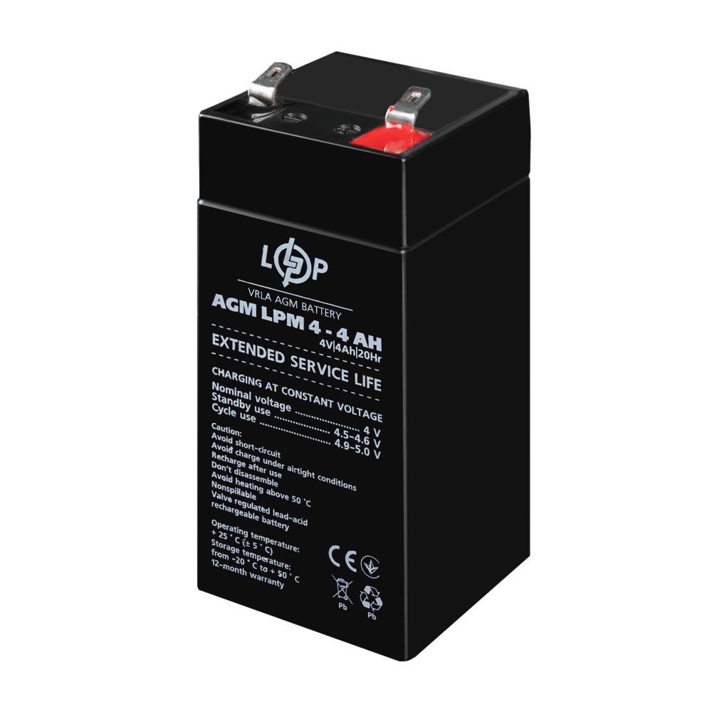 Аккумулятор AGM LPM 4V - 4 Ah