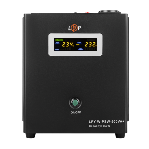ДБЖ з правильною синусоїдою 12V LogicPower LPY-W-PSW-500VA+(350Вт)5A/10A
