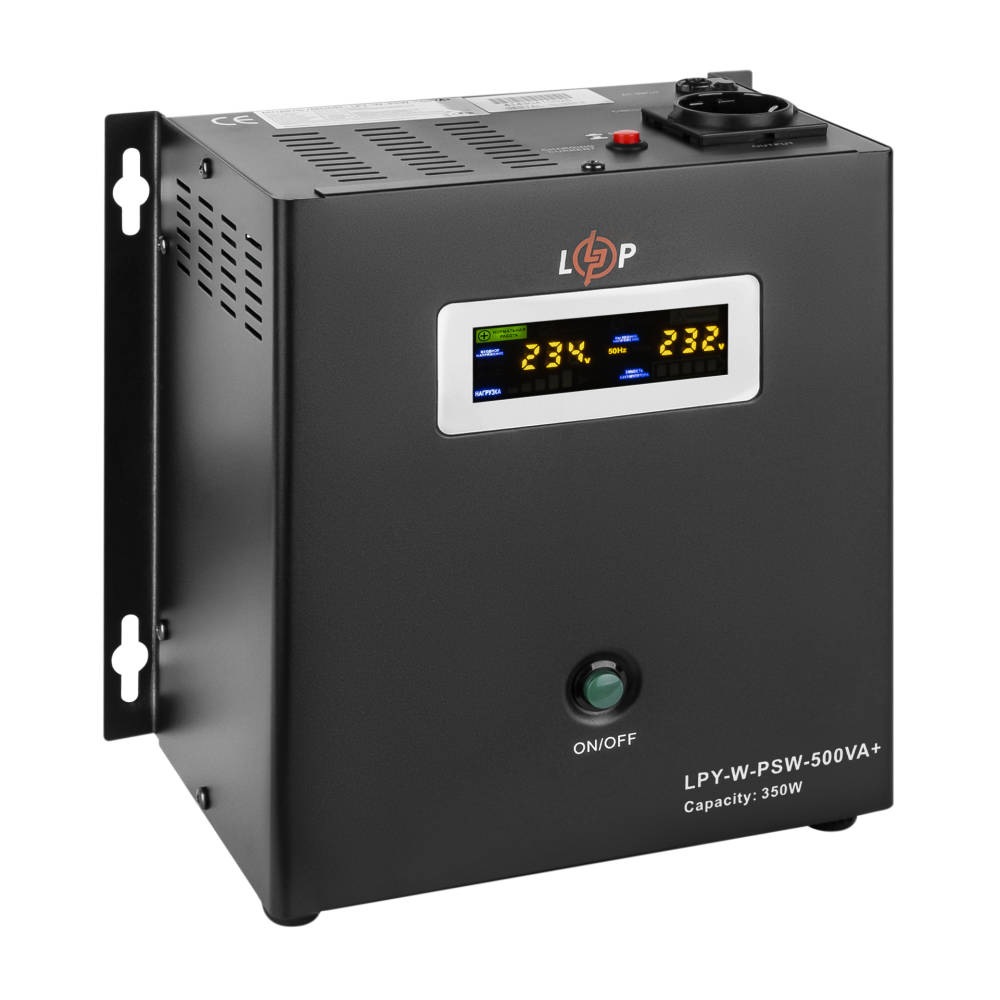 ДБЖ з правильною синусоїдою 12V LogicPower LPY-W-PSW-500VA+(350Вт)5A/10A