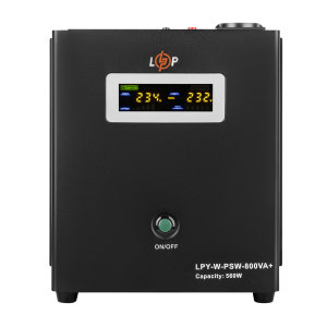 ДБЖ з правильною синусоїдою LogicPower 12V LPY-W-PSW-800VA+(560Вт)5A/15A