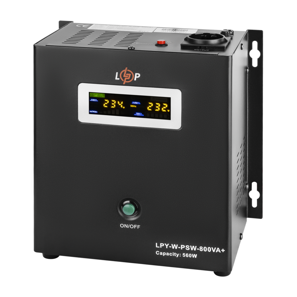 ДБЖ з правильною синусоїдою LogicPower 12V LPY-W-PSW-800VA+(560Вт)5A/15A