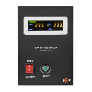 ДБЖ з правильною синусоїдою 12V LPY-B-PSW-500VA+ (350Вт) 5A/10A