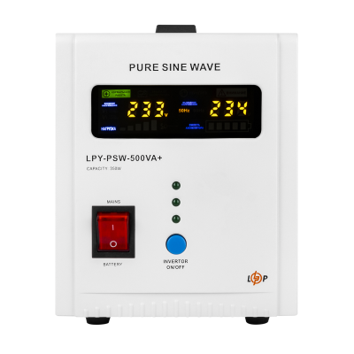 Источник бесперебойного питания LogicPower LPY-PSW-500VA+ (350Вт) 5A/10A 12V с правильной синусоидой