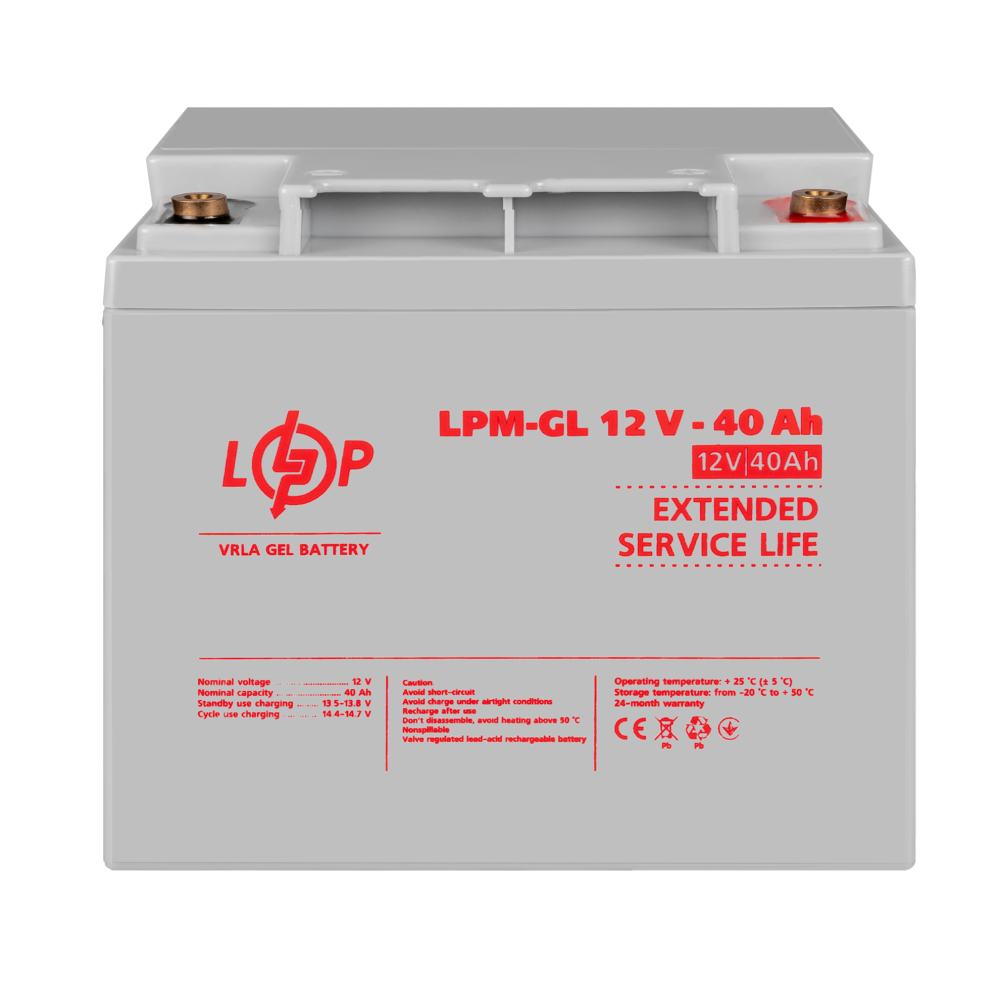 Акумулятор гелевий LPM-GL 12V - 40 Ah