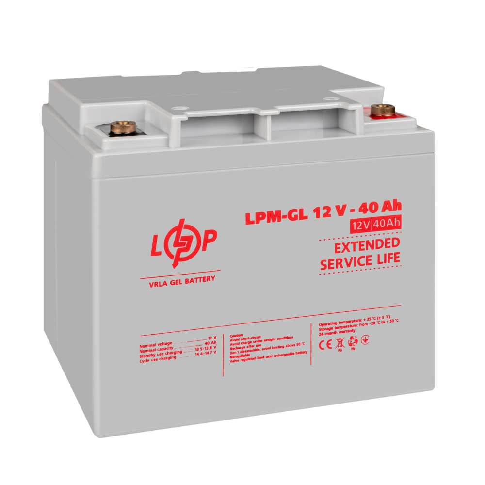 Акумулятор гелевий LPM-GL 12V - 40 Ah