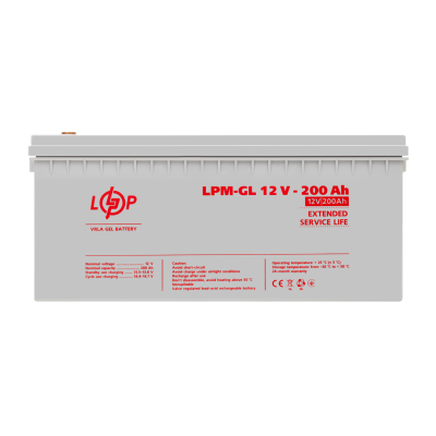Аккумулятор гелевой LPM-GL 12V - 200 Ah