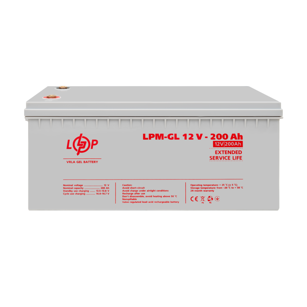 Аккумулятор гелевой LPM-GL 12V - 200 Ah