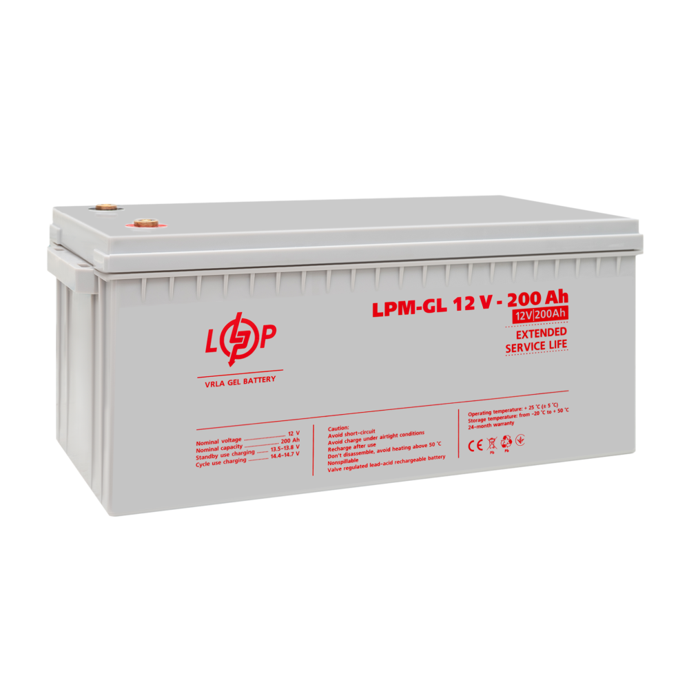Аккумулятор гелевой LPM-GL 12V - 200 Ah