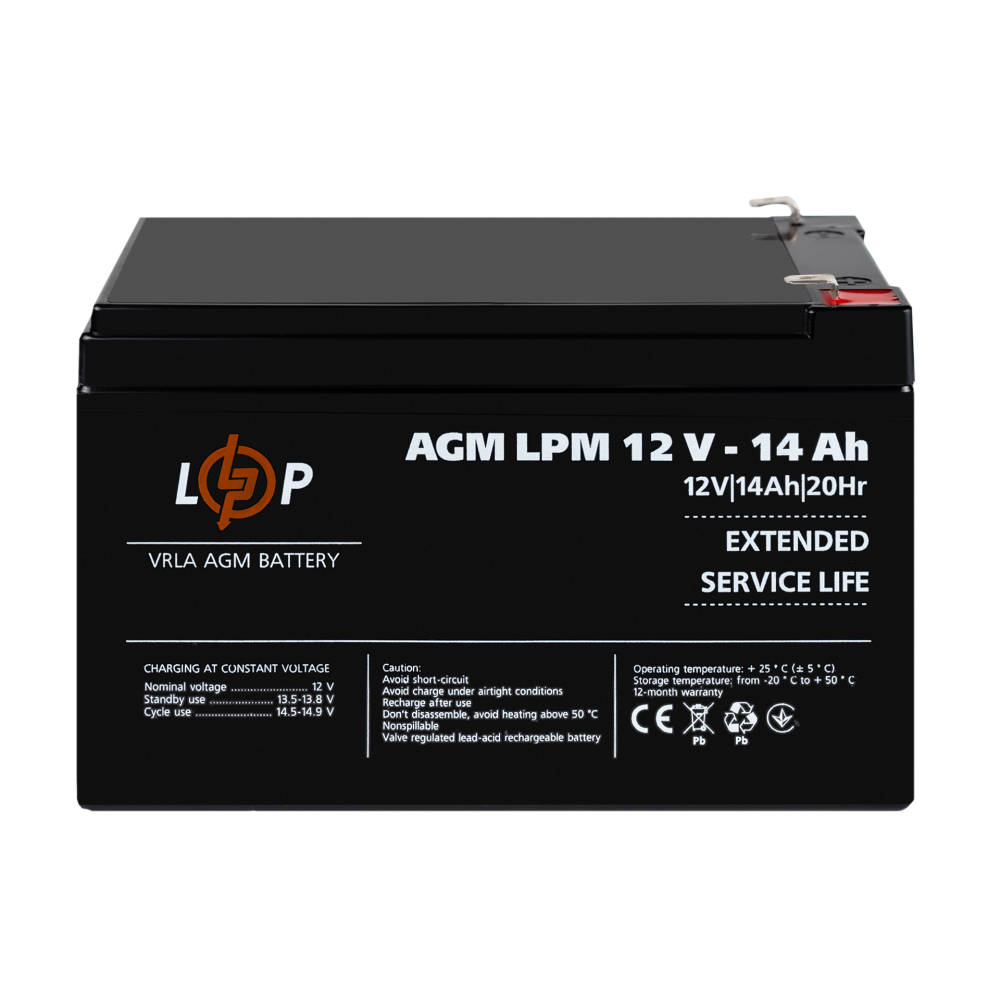 Акумулятор AGM LPM 12V - 14 Ah