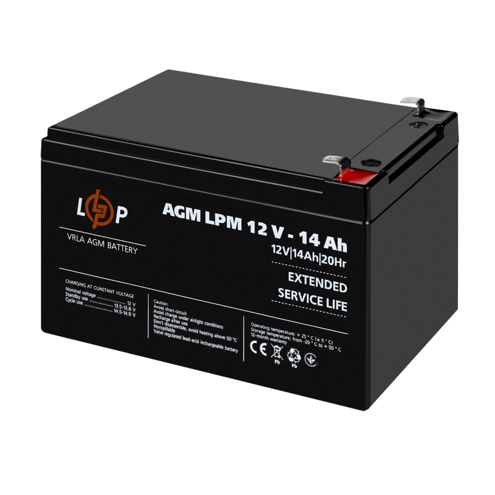Акумулятор AGM LPM 12V - 14 Ah