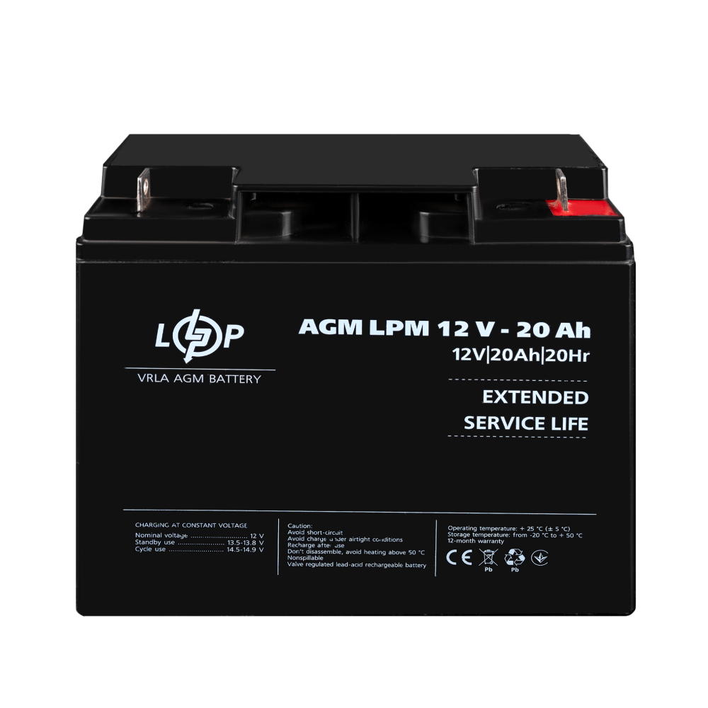 Акумулятор AGM LPM 12V - 20 Ah