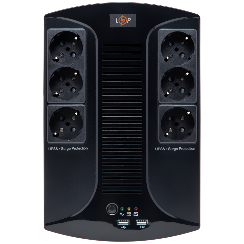 Джерело безперебійного живлення LogicPower LP-650VA-6PS (455Вт)