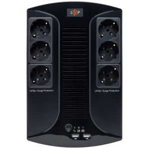 Джерело безперебійного живлення LogicPower LP-650VA-6PS (455Вт)