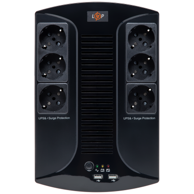 Джерело безперебійного живлення LogicPower LP-650VA-6PS (455Вт)
