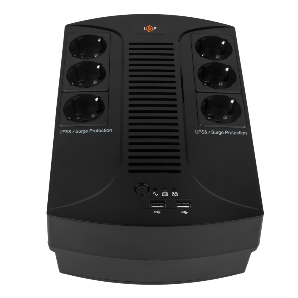 Джерело безперебійного живлення LogicPower LP-650VA-6PS (455Вт)