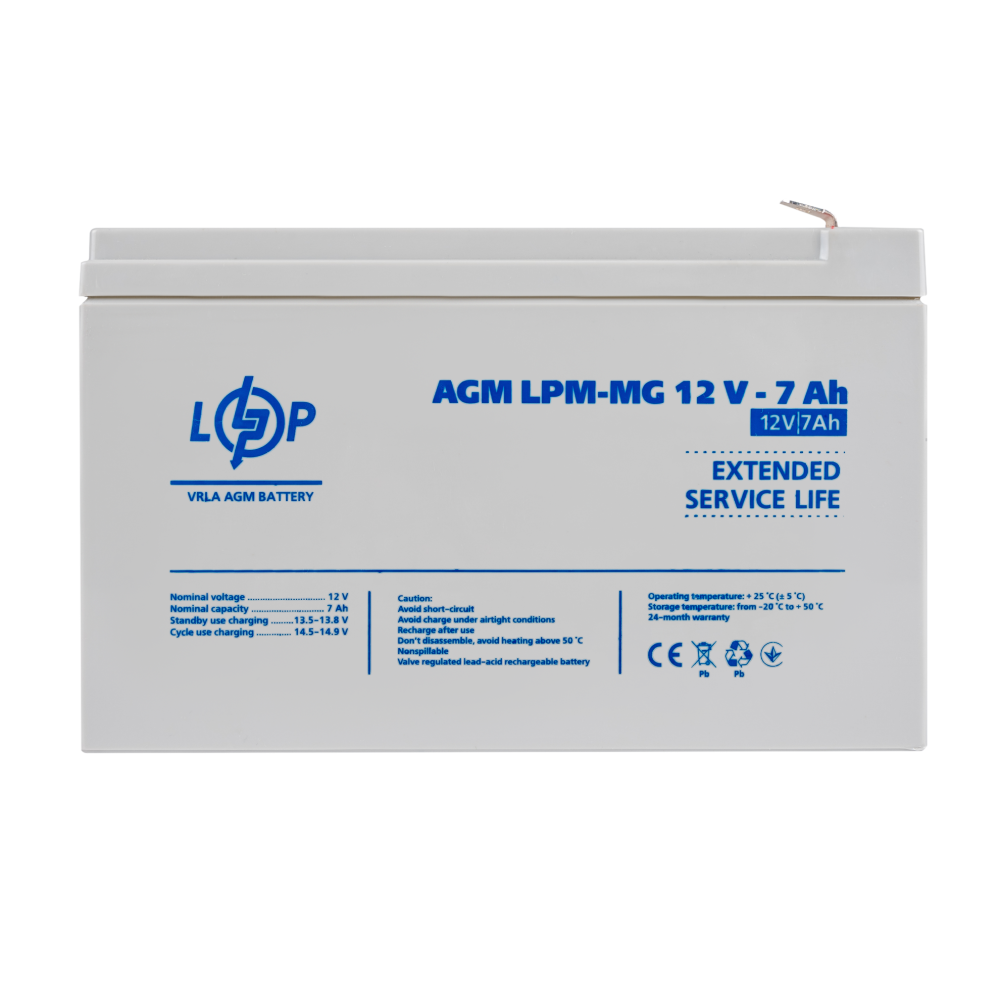 Акумулятор мультигелевий LogicPower LPM-MG 12V - 7 Ah