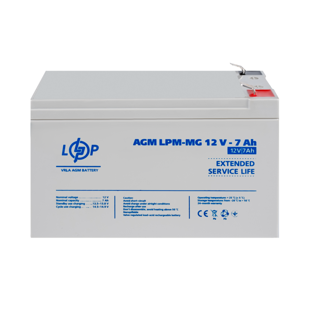 Акумулятор мультигелевий LogicPower LPM-MG 12V - 7 Ah