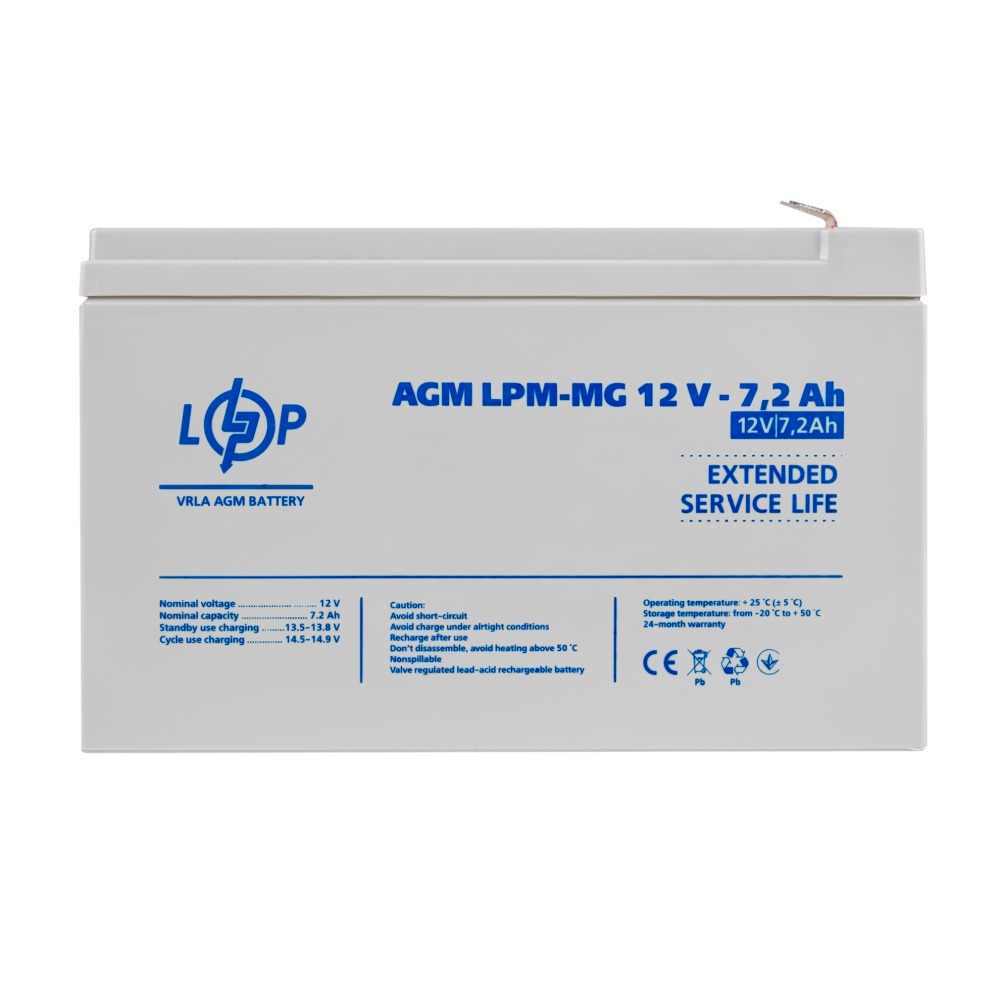 Аккумулятор мультигелевый LogicPower LPM-MG 12V - 7.2 Ah