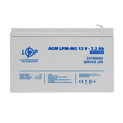 Аккумулятор мультигелевый LogicPower LPM-MG 12V - 7.2 Ah