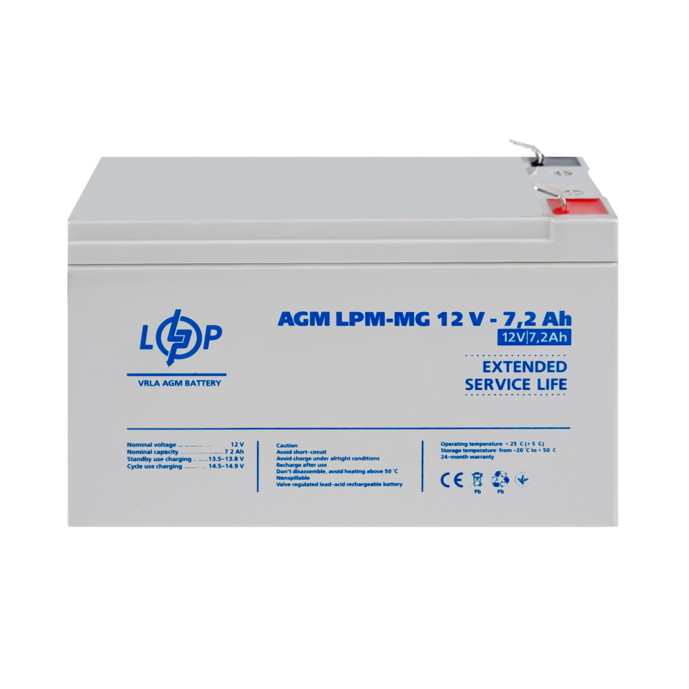 Аккумулятор мультигелевый LogicPower LPM-MG 12V - 7.2 Ah