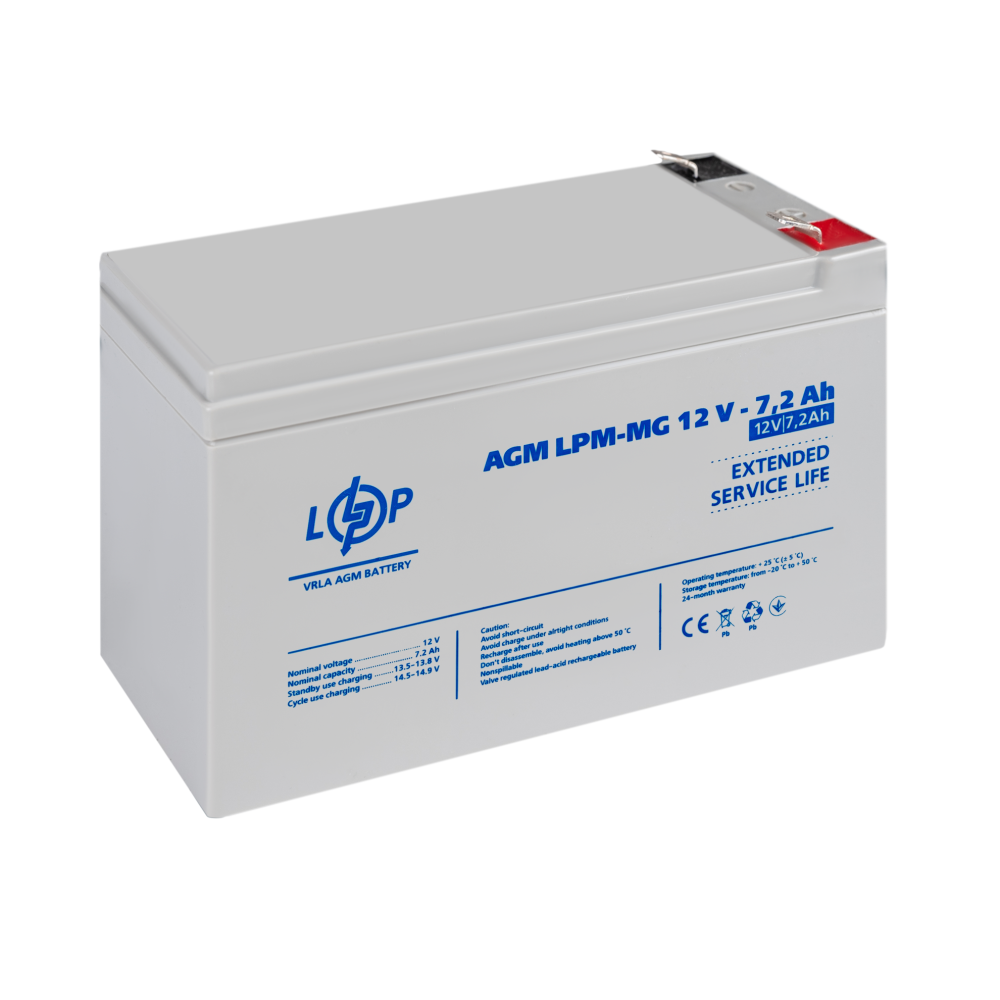 Аккумулятор мультигелевый LogicPower LPM-MG 12V - 7.2 Ah