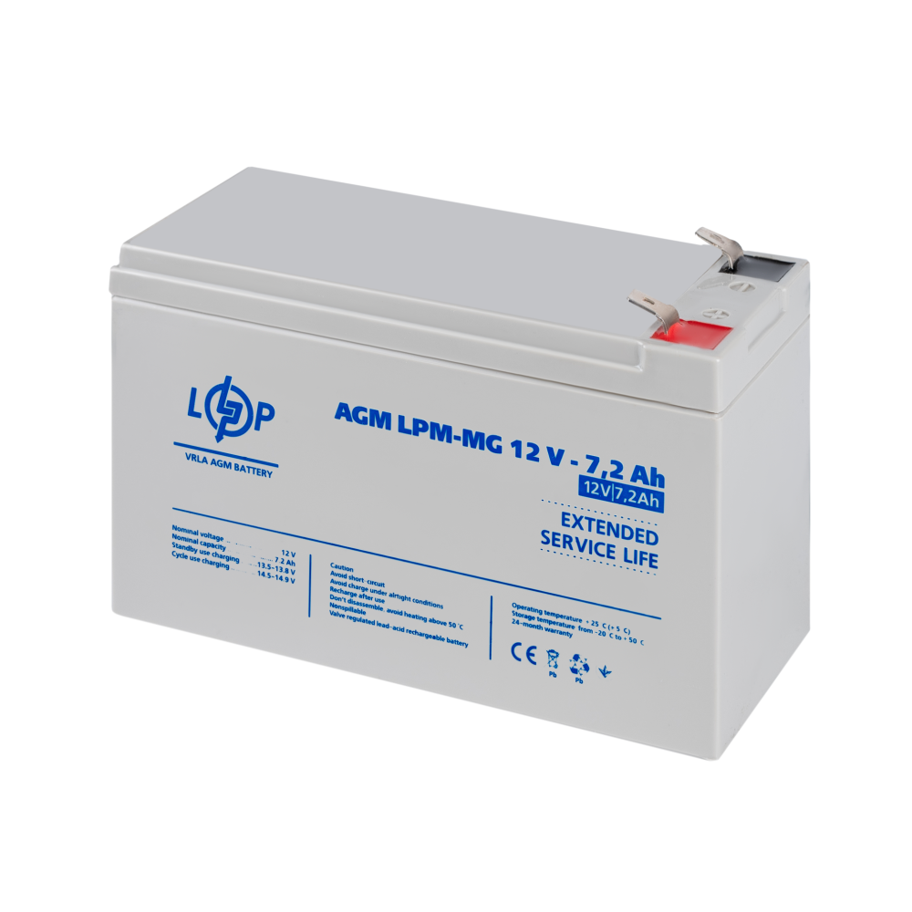 Аккумулятор мультигелевый LogicPower LPM-MG 12V - 7.2 Ah