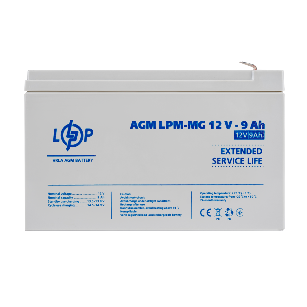 Акумулятор мультигелевий LogicPower LPM-MG 12V 9Ah