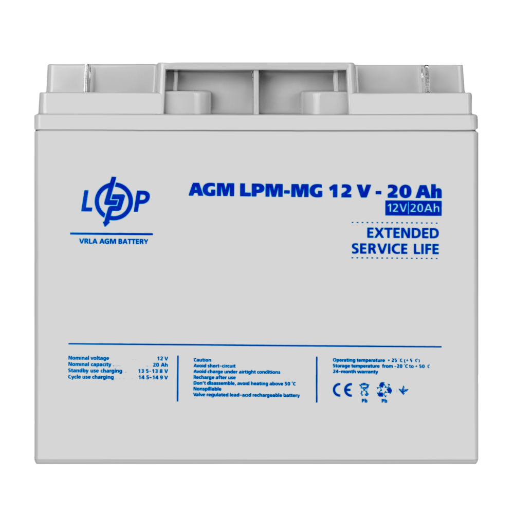 Акумулятор мультигелевий LogicPower LPM-MG 12V-20 Ah