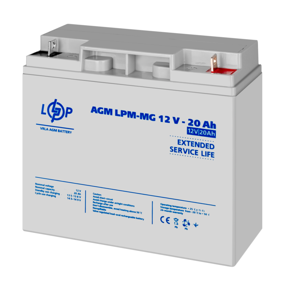Акумулятор мультигелевий LogicPower LPM-MG 12V-20 Ah
