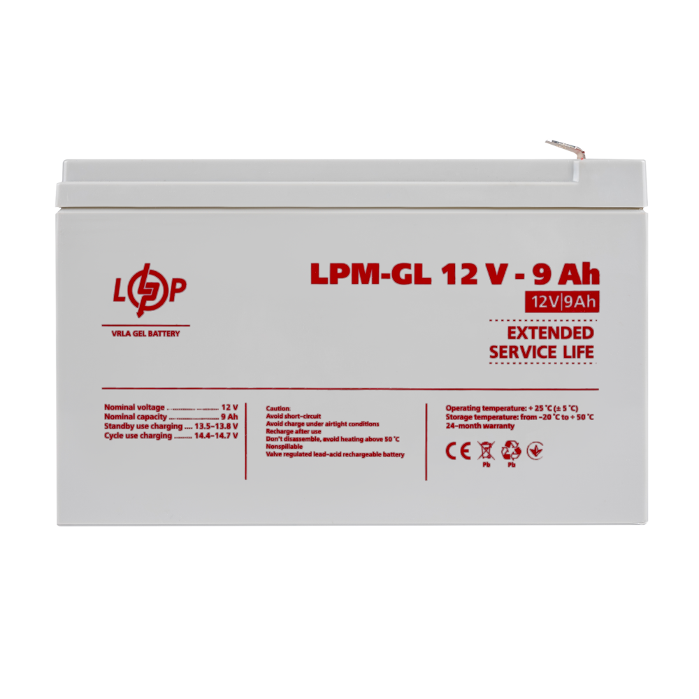 Аккумулятор гелевый LogicPower LPM-GL 12V - 9 Ah