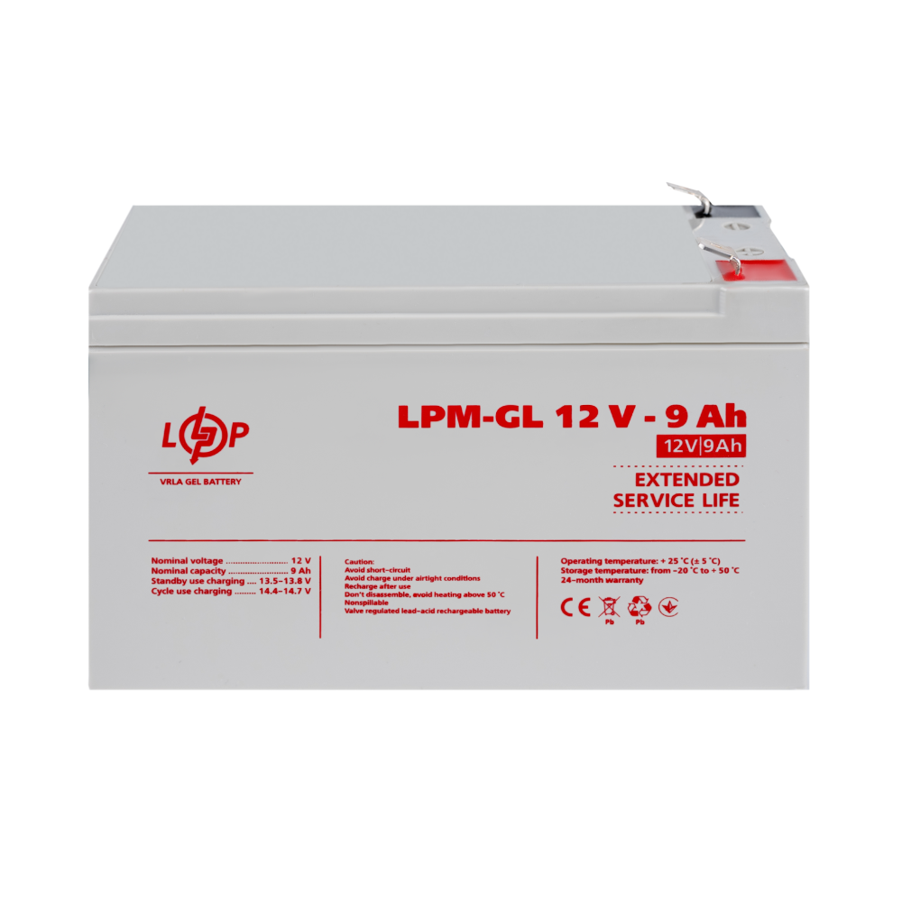 Аккумулятор гелевый LogicPower LPM-GL 12V - 9 Ah
