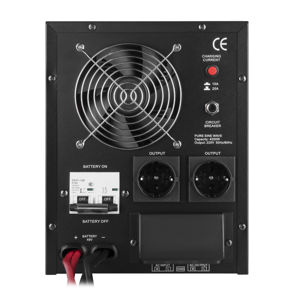ДБЖ з правильною синусоїдою 48V LogicPower LPY-B-PSW-6000VA+(4200Вт)10A/20A